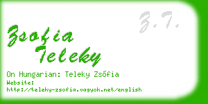 zsofia teleky business card